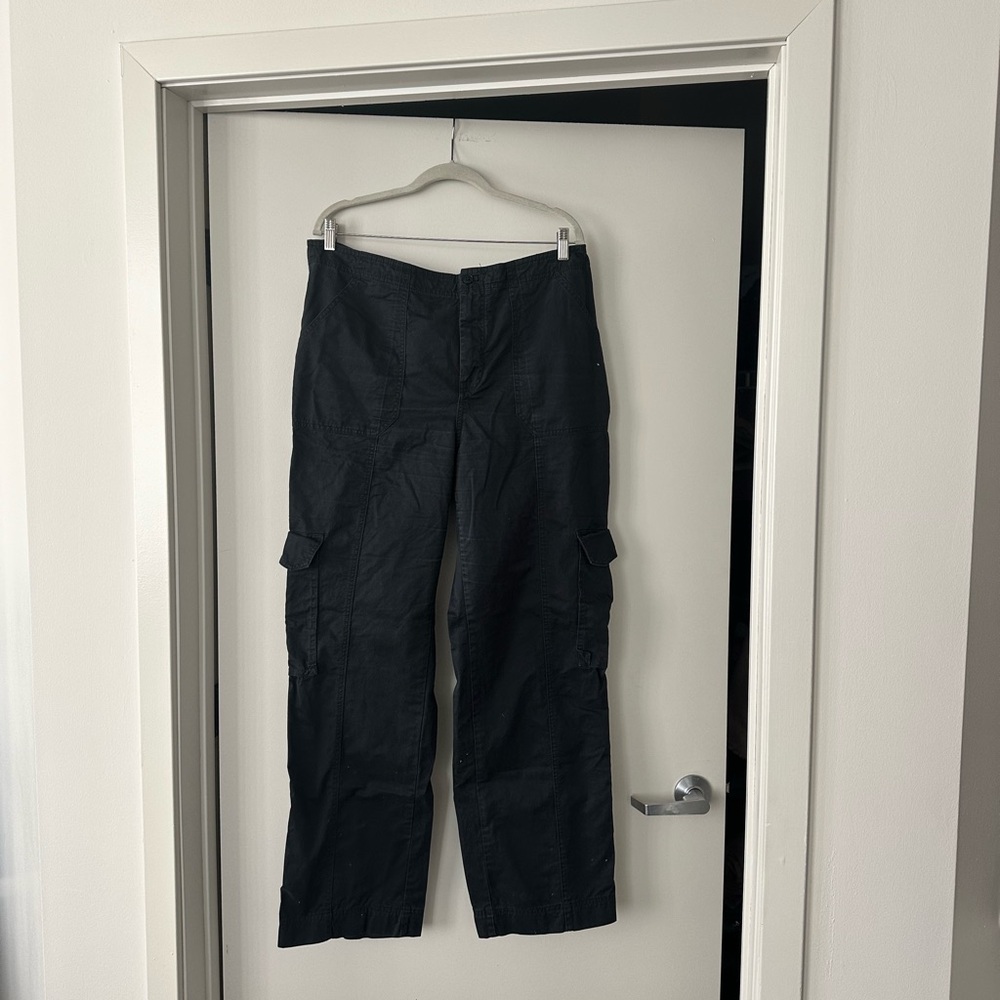 Abercrombie Curve Love Black Cargo Pants